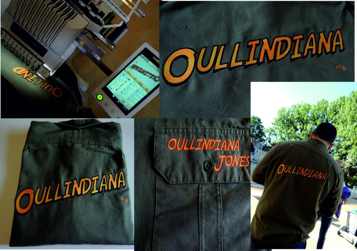 Chemise brodée dos au logo Oullindiana Oullins
